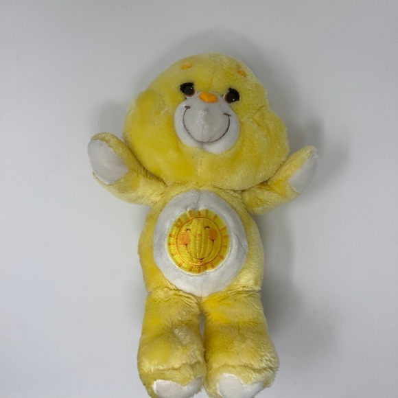 Care Bears Funshine Bear Plush Stuffed Animal Sun 13” VTG 1983 Kenner - Picture 2 of 9